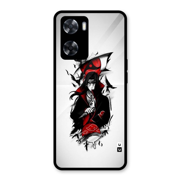 Itachi Combat Glass Back Case for Oppo A57 2022