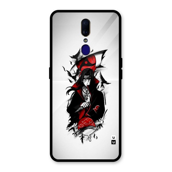 Itachi Combat Glass Back Case for Oppo F11