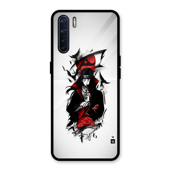 Itachi Combat Glass Back Case for Oppo F15