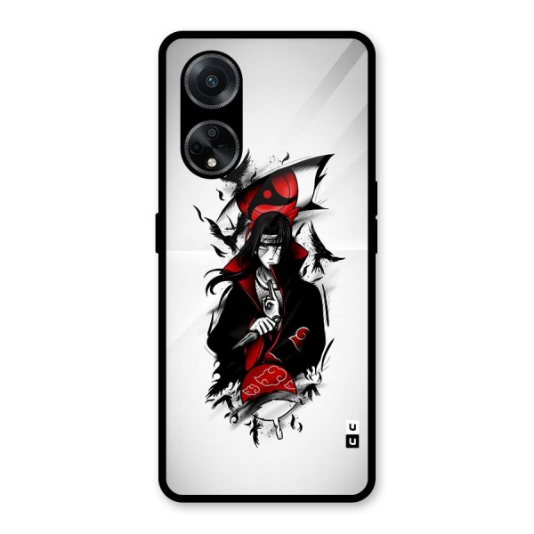 Itachi Combat Glass Back Case for Oppo F23