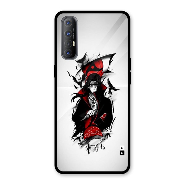 Itachi Combat Glass Back Case for Oppo Reno3 Pro