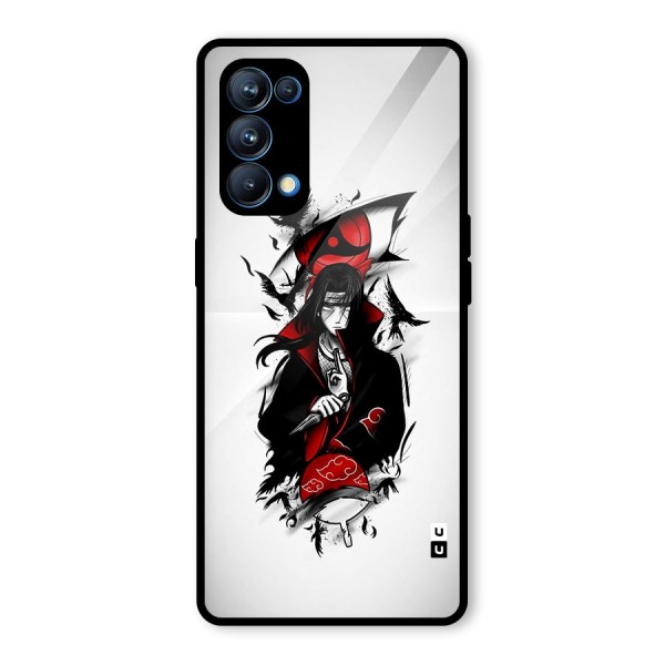 Itachi Combat Glass Back Case for Oppo Reno5 Pro 5G