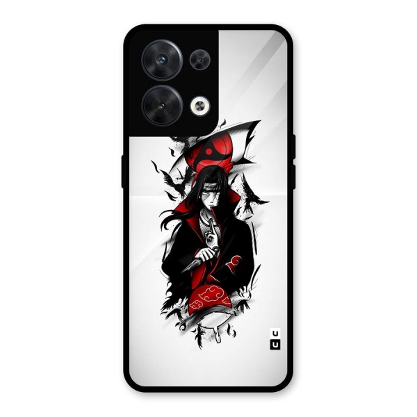 Itachi Combat Glass Back Case for Oppo Reno8 5G