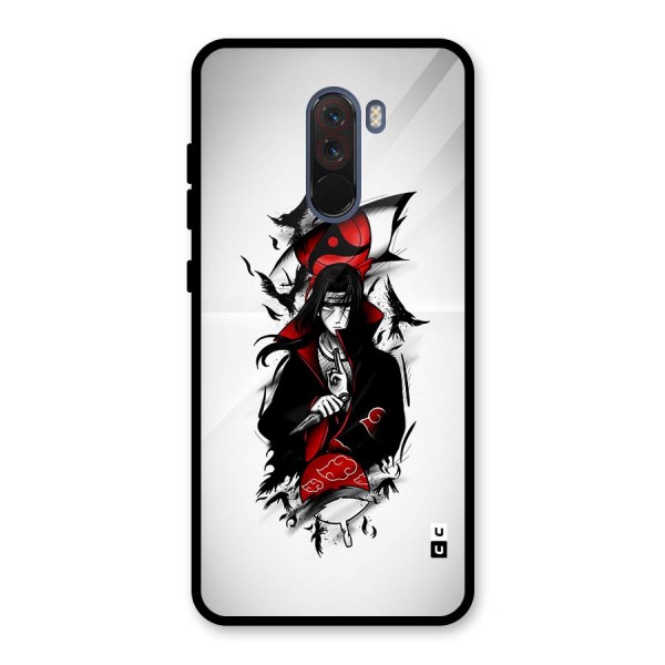 Itachi Combat Glass Back Case for Poco F1