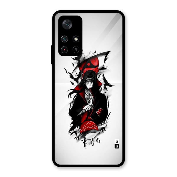 Itachi Combat Glass Back Case for Poco M4 Pro 5G