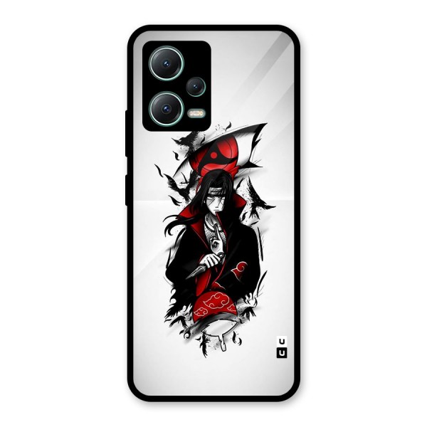 Itachi Combat Glass Back Case for Poco X5