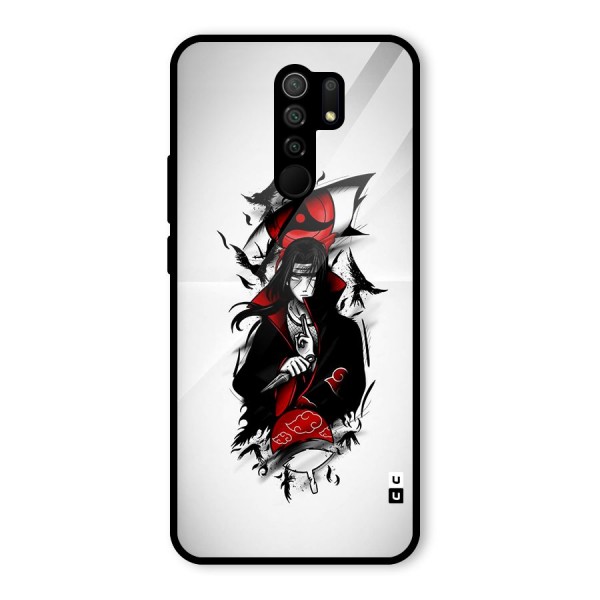 Itachi Combat Glass Back Case for Redmi 9 Prime