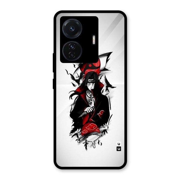 Itachi Combat Glass Back Case for Vivo T1 Pro