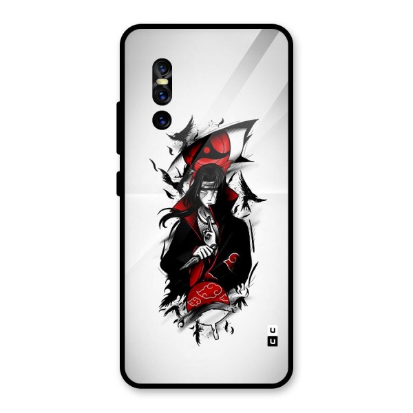 Itachi Combat Glass Back Case for Vivo V15 Pro