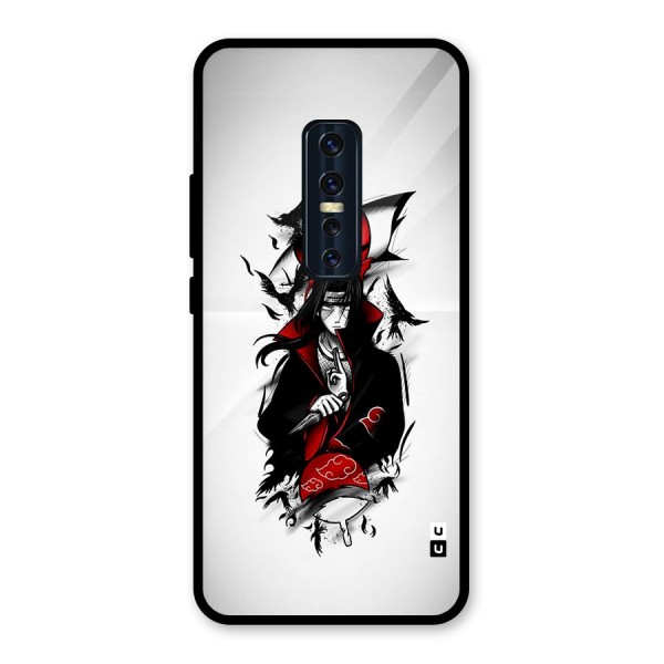 Itachi Combat Glass Back Case for Vivo V17 Pro