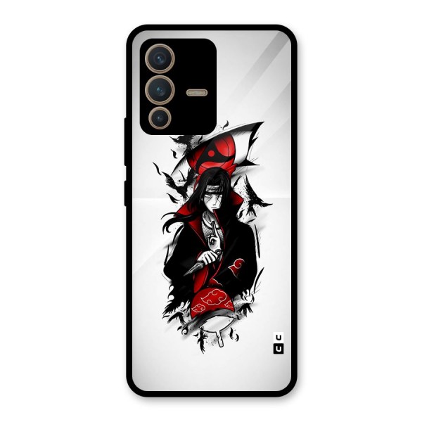 Itachi Combat Glass Back Case for Vivo V23 5G