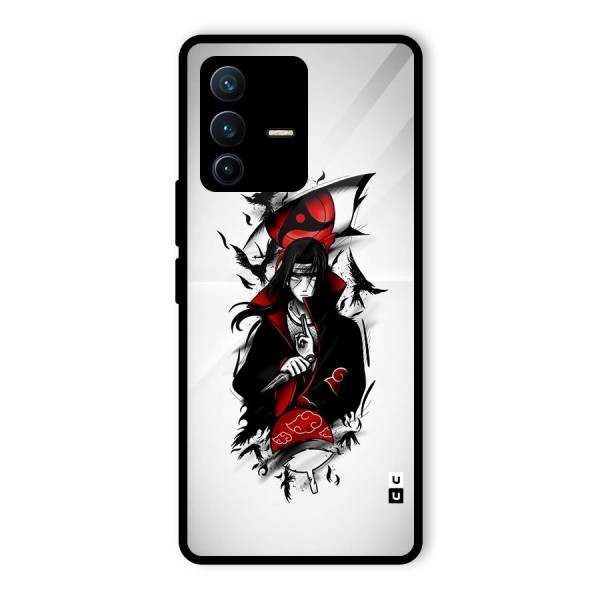 Itachi Combat Glass Back Case for Vivo V23 Pro