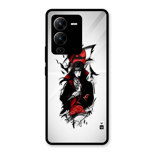 Itachi Combat Glass Back Case for Vivo V25 Pro