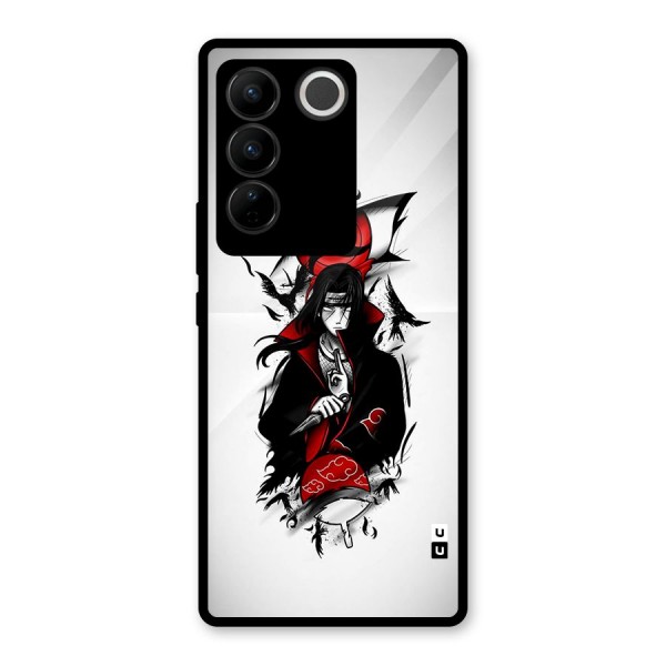 Itachi Combat Glass Back Case for Vivo V27