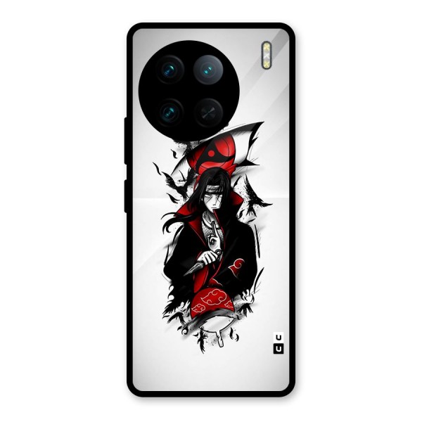 Itachi Combat Glass Back Case for Vivo X90 Pro