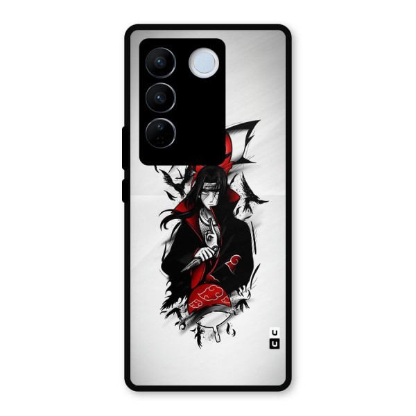 Itachi Combat Metal Back Case for Vivo V27 Pro