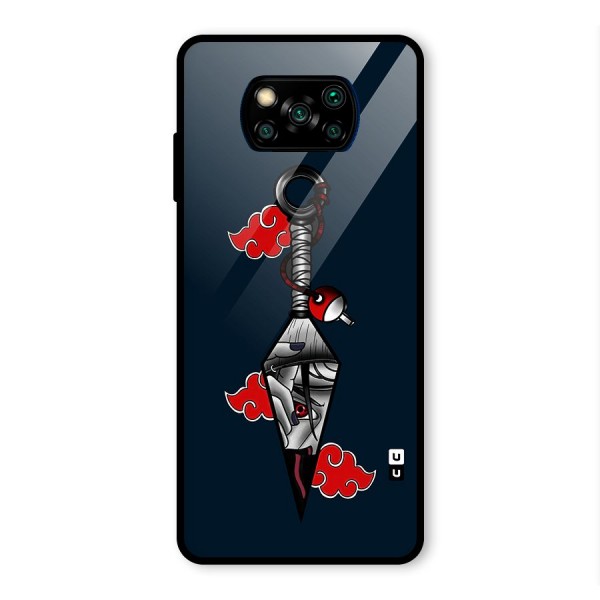 Itachi Kunai Naruto Glass Back Case for Poco X3 Pro