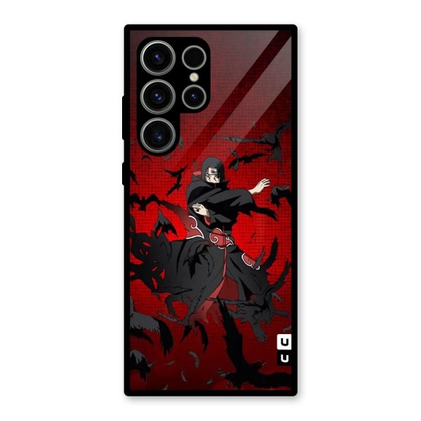 Itachi Stance For War Glass Back Case for Galaxy S23 Ultra
