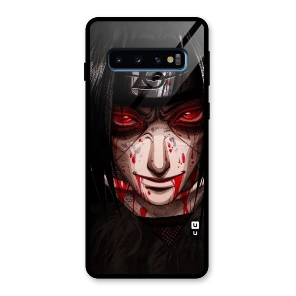 Itachi Uchiha Red Eyes Glass Back Case for Galaxy S10