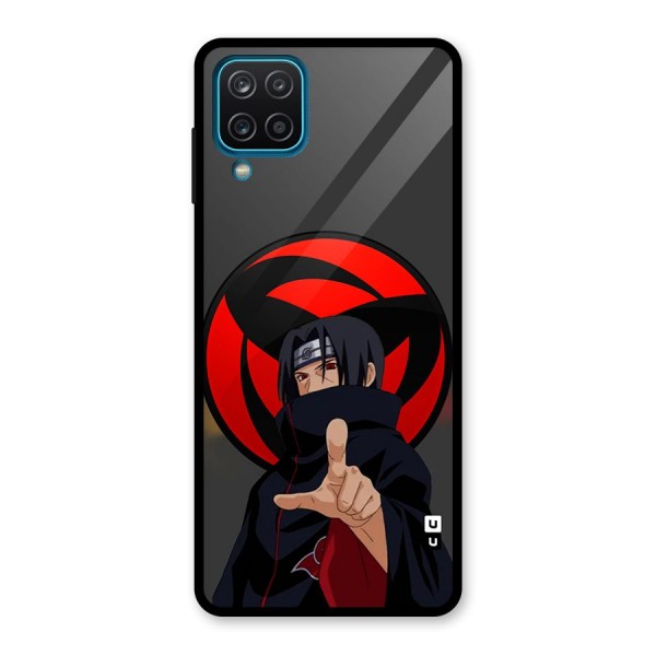 Itachi Uchiha With sharingan Glass Back Case for Galaxy A12