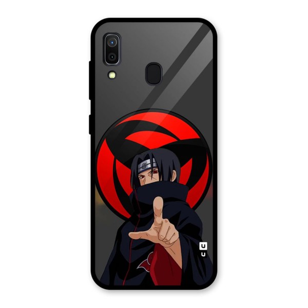 Itachi Uchiha With sharingan Glass Back Case for Galaxy A30