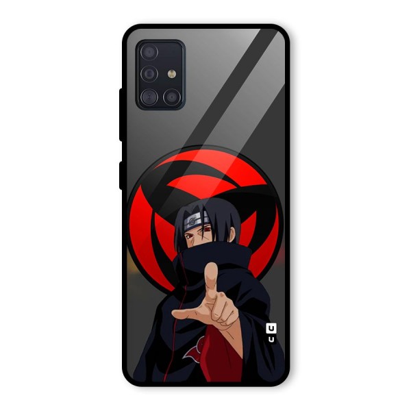 Itachi Uchiha With sharingan Glass Back Case for Galaxy A51