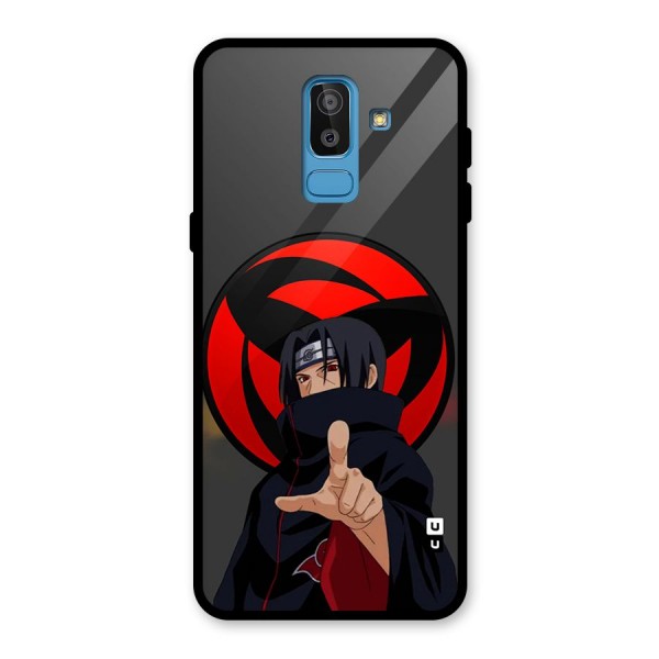 Itachi Uchiha With sharingan Glass Back Case for Galaxy J8