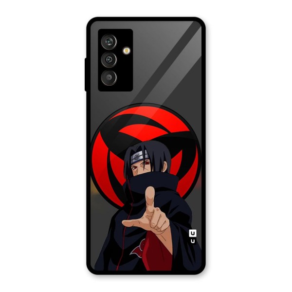 Itachi Uchiha With sharingan Glass Back Case for Galaxy M13