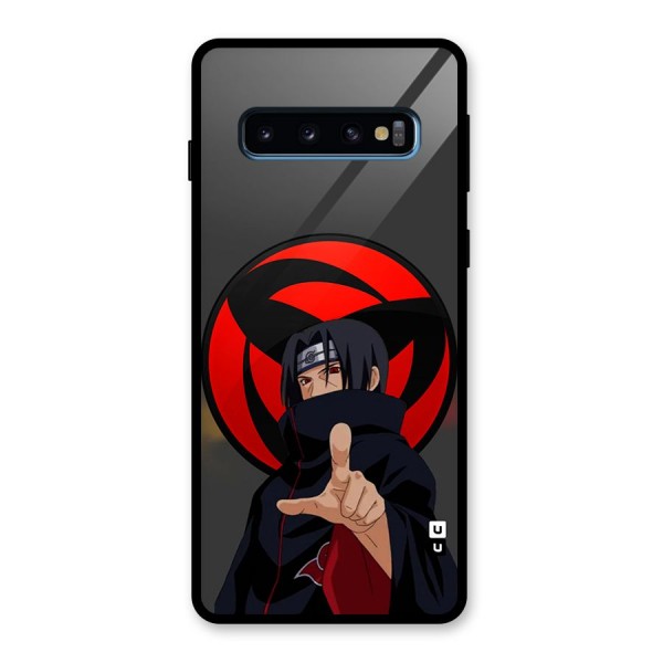 Itachi Uchiha With sharingan Glass Back Case for Galaxy S10