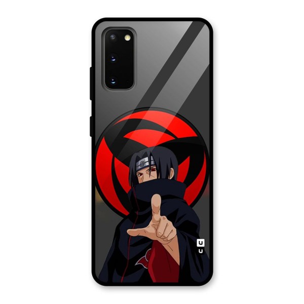 Itachi Uchiha With sharingan Glass Back Case for Galaxy S20