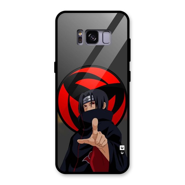 Itachi Uchiha With sharingan Glass Back Case for Galaxy S8