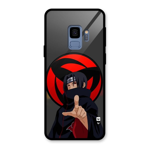 Itachi Uchiha With sharingan Glass Back Case for Galaxy S9