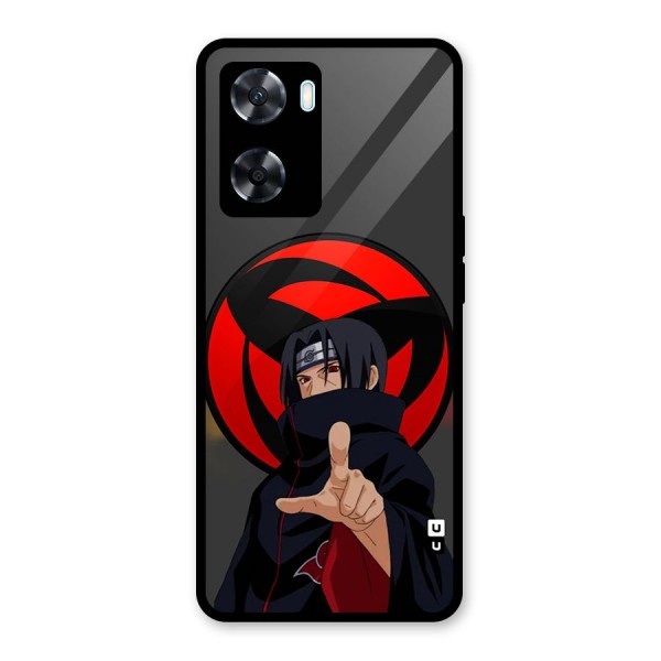 Itachi Uchiha With sharingan Glass Back Case for Oppo A77s