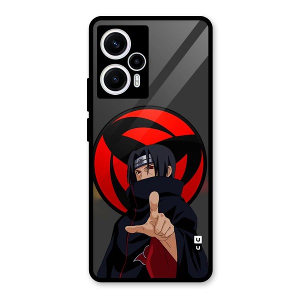 Itachi Uchiha With sharingan Glass Back Case for Poco F5