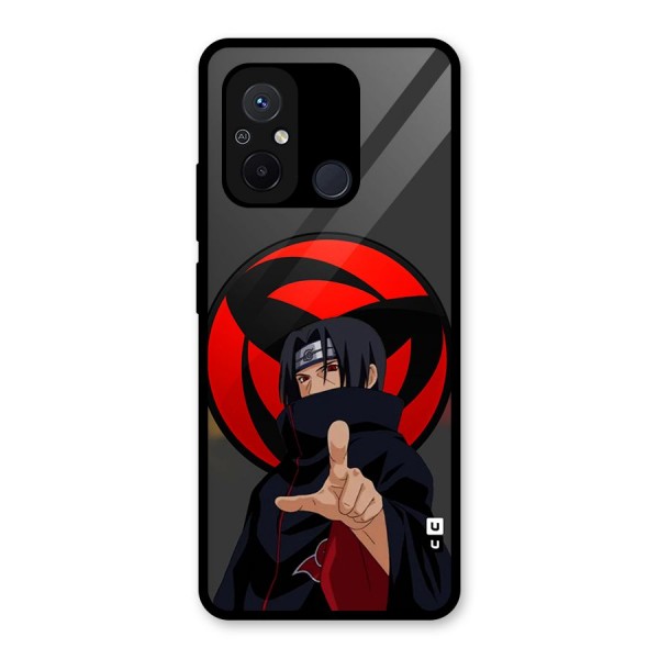 Itachi Uchiha With sharingan Glass Back Case for Redmi 12C