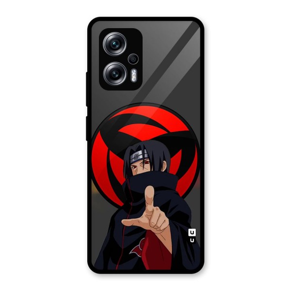 Itachi Uchiha With sharingan Glass Back Case for Redmi K50i