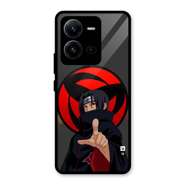 Itachi Uchiha With sharingan Glass Back Case for Vivo V25