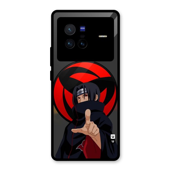 Itachi Uchiha With sharingan Glass Back Case for Vivo X80