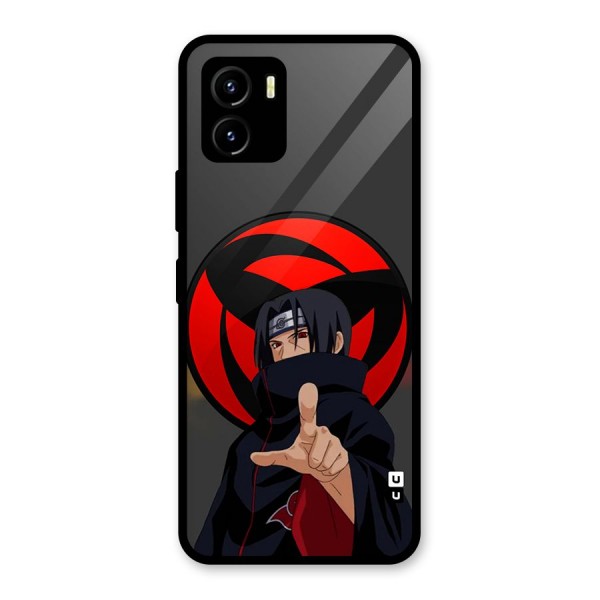 Itachi Uchiha With sharingan Glass Back Case for Vivo Y15s