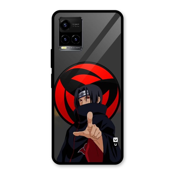 Itachi Uchiha With sharingan Glass Back Case for Vivo Y21A