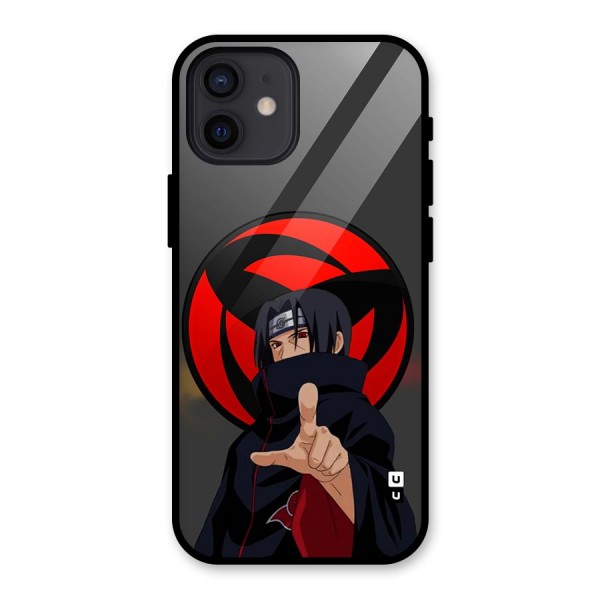 Itachi Uchiha With sharingan Glass Back Case for iPhone 12