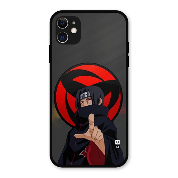 Itachi Uchiha With sharingan Metal Back Case for iPhone 11