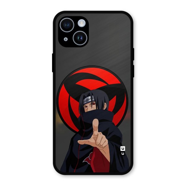 Itachi Uchiha With sharingan Metal Back Case for iPhone 14