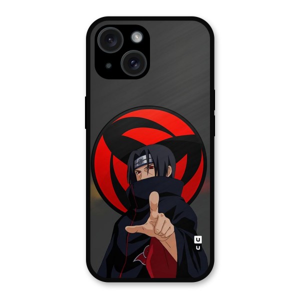 Itachi Uchiha With sharingan Metal Back Case for iPhone 15