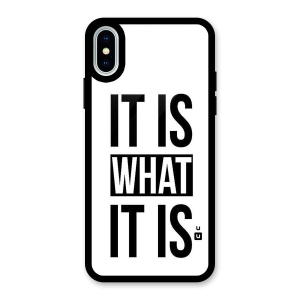 Itis What Itis Glass Back Case for iPhone XS