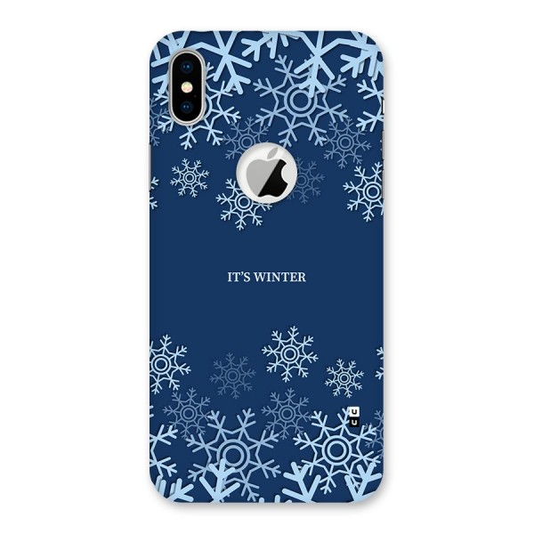 Its Winter Back Case for iPhone XS Logo Cut