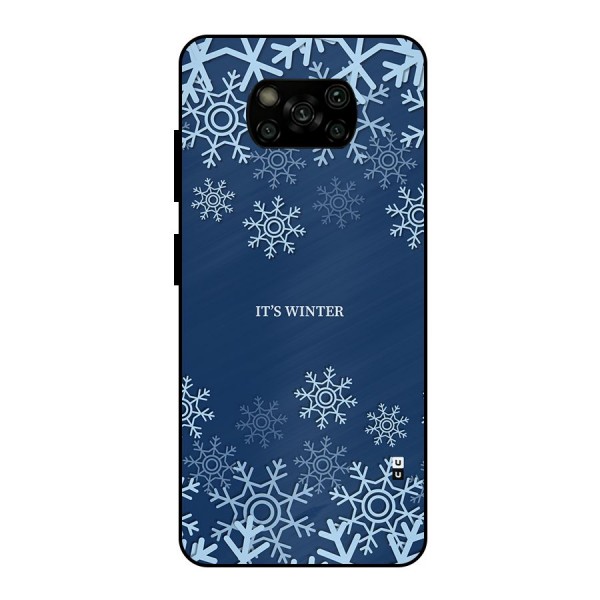 Its Winter Metal Back Case for Poco X3