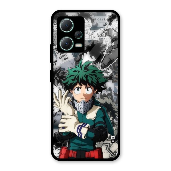 Izuku Midoriya Glass Back Case for Poco X5