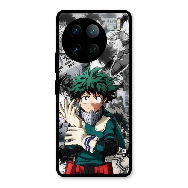 Izuku Midoriya Glass Back Case for Vivo X90 Pro