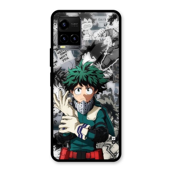 Izuku Midoriya Glass Back Case for Vivo Y21A